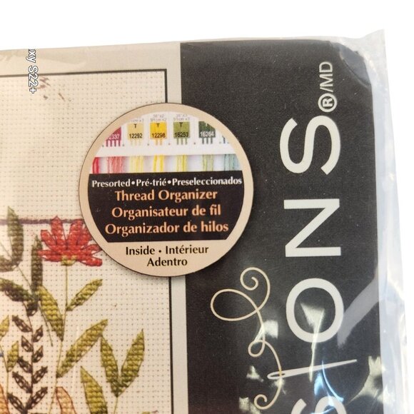 Dimensions Rustic Bloom Counted Cross Stitch Kit Antler Decor 12x12 inch - Picture 9 of 11